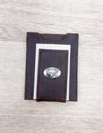 Light Brown Crazy Horse Buck Front Pocket Wallet
