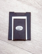 Light Brown Crazy Horse Ole Miss Front Pocket Wallet