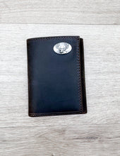 Load image into Gallery viewer, Light Brown Crazy Horse Trifold Buck Wallet