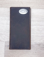 Load image into Gallery viewer, Light Brown Crazy Horse Christian Fish Wallet