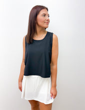 Load image into Gallery viewer, Miles On It Cropped Tank in Black