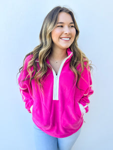 Sweet but Psycho Fleece Half Zip Pullover