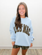 Lulu Mac Mossy Oak Bottomland Sweatshirt in Lt Blue