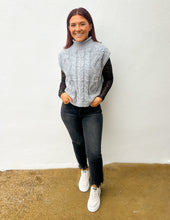 Load image into Gallery viewer, High Standards Chunky Cable Knit Sweater Vest in H Grey