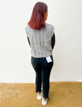 Load image into Gallery viewer, High Standards Chunky Cable Knit Sweater Vest in H Grey