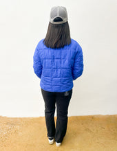 Load image into Gallery viewer, Everything You Know Puffer Jacket in Royal Blue