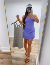 Load image into Gallery viewer, Living The Dream Tennis Romper Dress in Peri Lavender