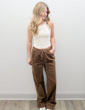 Load image into Gallery viewer, Am I Okay Corduroy Pants in Dk Camel