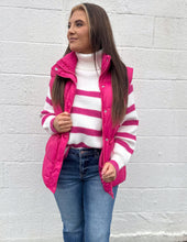 Load image into Gallery viewer, Best Impressions Puffer Vest Fuchsia