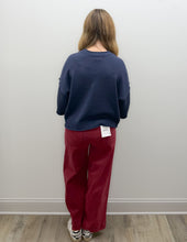 Load image into Gallery viewer, Really Nice Exposed Seam SS Pullover in Navy