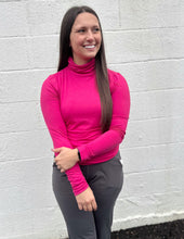 Load image into Gallery viewer, Layering Made Perfect Mock Neck Top Hot Pink
