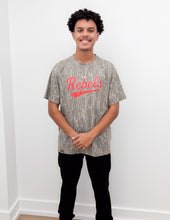 Load image into Gallery viewer, Red Rebels Script Logo on Bottomland SS Tee
