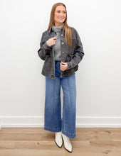 Load image into Gallery viewer, Time With You Vintage Denim Jacket in Black