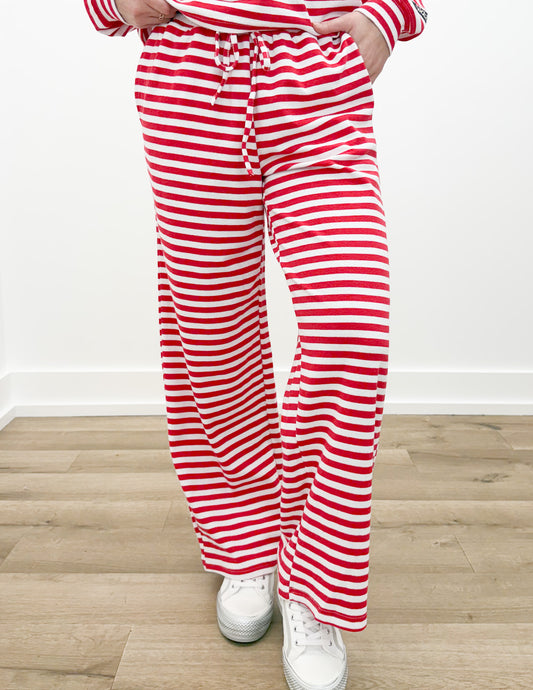 Lulu Mac Stripe Pants in Red