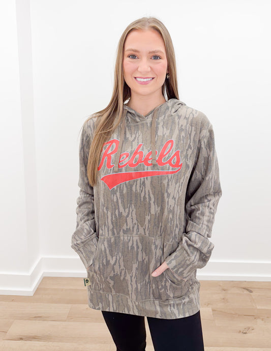 Rebels Script Mossy Oak Hoodie