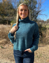 Load image into Gallery viewer, Something To Talk About Turtleneck Sweater Teal