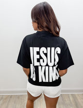Load image into Gallery viewer, 'Jesus Is King' SS Tee in Black