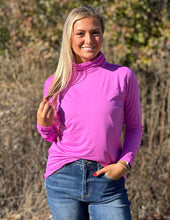 Load image into Gallery viewer, Layering Made Perfect Mock Neck Top Bright Mauve