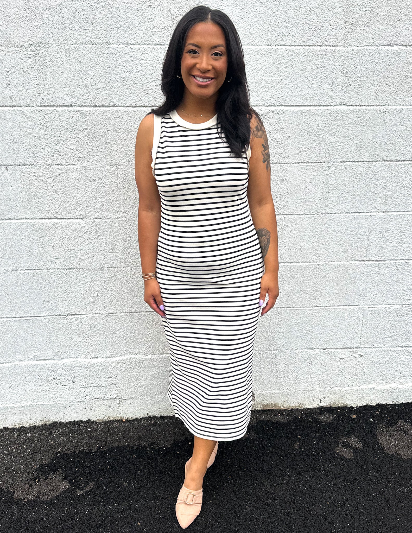 All the Small Things Stripe Midi Dress Versatile Boutique