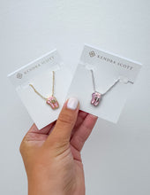 Load image into Gallery viewer, Kendra Scott Pink Ballet Slippers Necklace in Gold