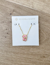 Load image into Gallery viewer, Kendra Scott Pink Ballet Slippers Necklace in Gold