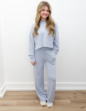 Load image into Gallery viewer, Just Because Soft Air Scuba Wide Leg Pants in Blue