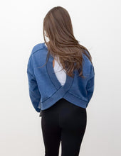 Load image into Gallery viewer, Peaceful Day Denim Wash Open Back Layering Top