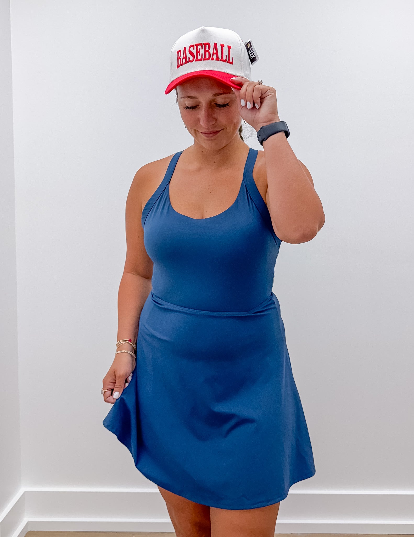 Been Loving You These Days Athletic Dress in Navy Navy / Small Been Loving You These Days Athletic Dress in Navy Navy / Small