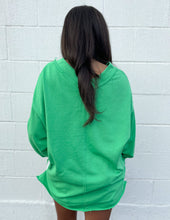 Load image into Gallery viewer, Jadelynn Brooke Oversized French Terry V-Neck Pullover Kiwi