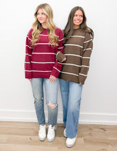 Load image into Gallery viewer, Last Thing To Do LS Top in Cabernet/Ivory