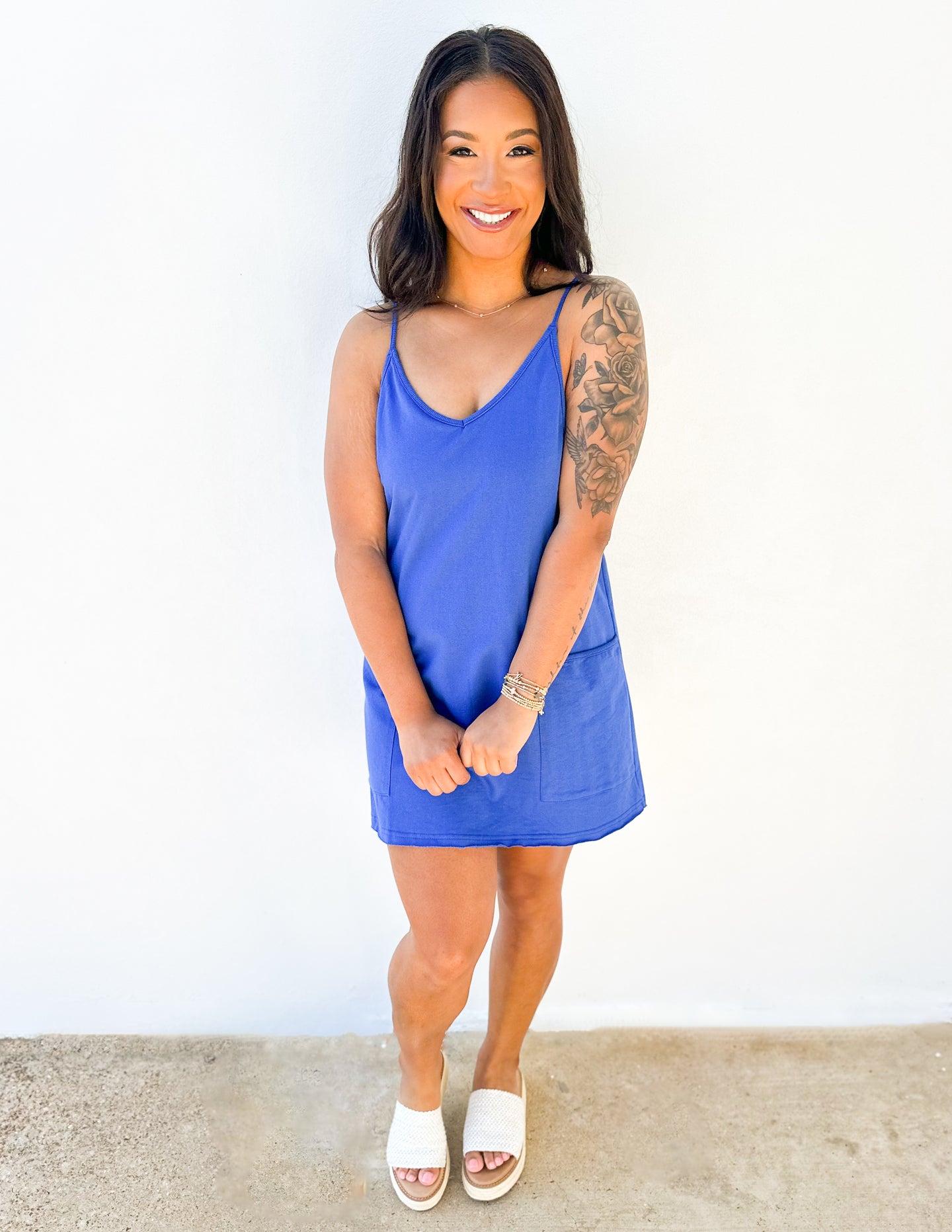 Shes Cute Tank Dress in Royal Blue Royal Blue / Large Shes Cute Tank Dress in Royal Blue Royal Blue / Large