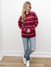 Load image into Gallery viewer, Last Thing To Do LS Top in Cabernet/Ivory