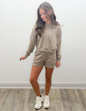 Load image into Gallery viewer, Local Girl Velvet Fleece Shorts in Cocoa