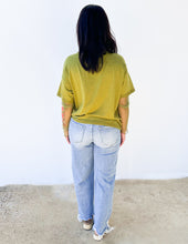 Load image into Gallery viewer, They&#39;ve All Gone Floral Mesh Sleeve Top in Green