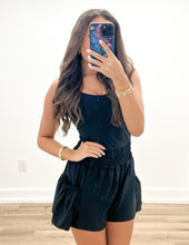 Load image into Gallery viewer, Flounce &amp; Flow Romper in Black