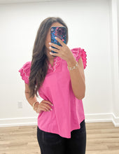 Load image into Gallery viewer, Going To Tell Everybody Scallop Trim Blouse