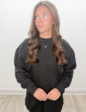 Load image into Gallery viewer, Made It Very Clear Scuba Pullover &amp; Shorts Set in Black