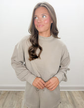 Load image into Gallery viewer, Made It Very Clear Scuba Pullover &amp; Shorts Set in Ash Mocha