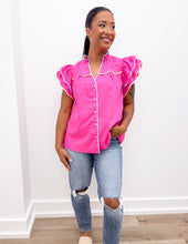 Load image into Gallery viewer, Love Me Not Flutter Sleeve Top