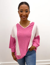 Load image into Gallery viewer, Let&#39;s Have Some Fun Colorblock 3/4 Sleeve Top