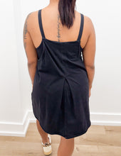 Load image into Gallery viewer, Miss Independent Mineral Washed Mini Dress in Black