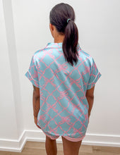Load image into Gallery viewer, Simply Southern Silk Pajama Set with Pink Bows