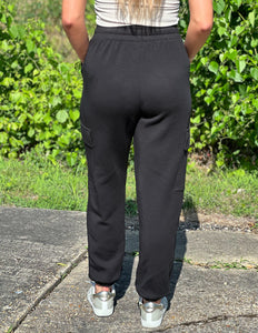 Lost in My Fairy Tale Scuba Cargo Joggers Black