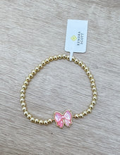 Load image into Gallery viewer, Kendra Scott Haley Bow STRCH Gold Bracelet in Blush Ivory MOP