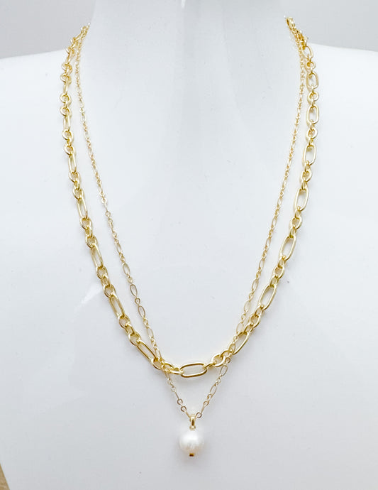 Kendra Scott Ashton Multi Strand Necklace in Gold/Freshwater Cultured Pearl