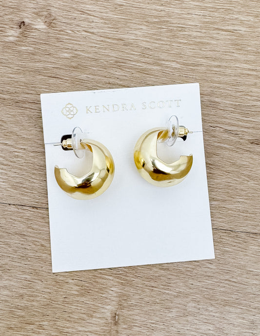 Kendra Scott Kaitlin Gold Metal Hoop Earring