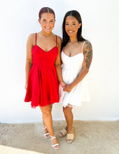 Load image into Gallery viewer, Good Girl Sleeveless Mini Dress in Red