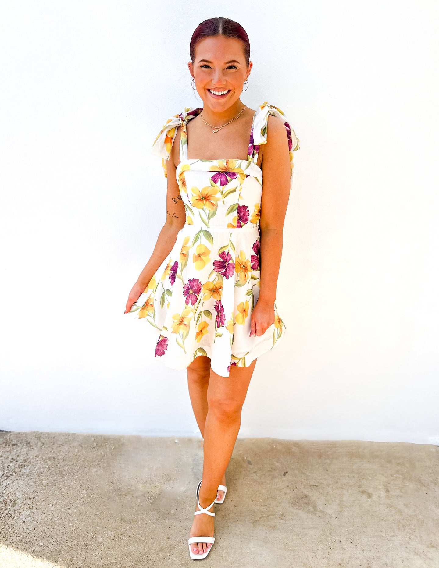 Catch Me In A Flower Shop Floral Mini Dress