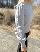 Load image into Gallery viewer, My Darling Days Puff Sleeve Top H Grey