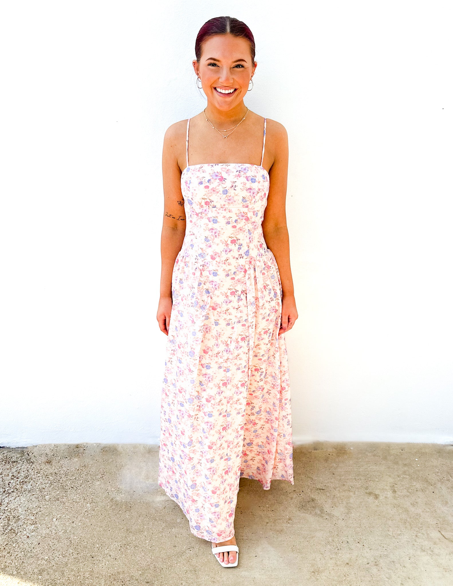 green emerald velvet dress Macey Maxi Dress - Summer Pearl Blossom